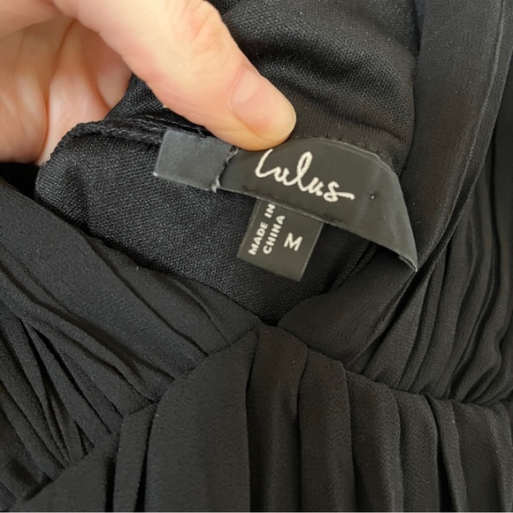 Mesmerizing Essence Black Pleated Backless Tiered Maxi Dress - Picture 4 of 5